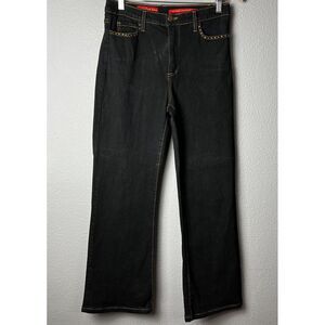 NYDJ Women's 2/4 29x28 Straight Leg Jeans Tummy Tuck‎ Curvy Dark Blue Jeggings